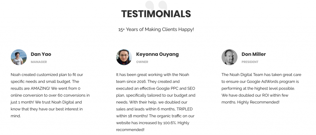 Conversions From Testimonials