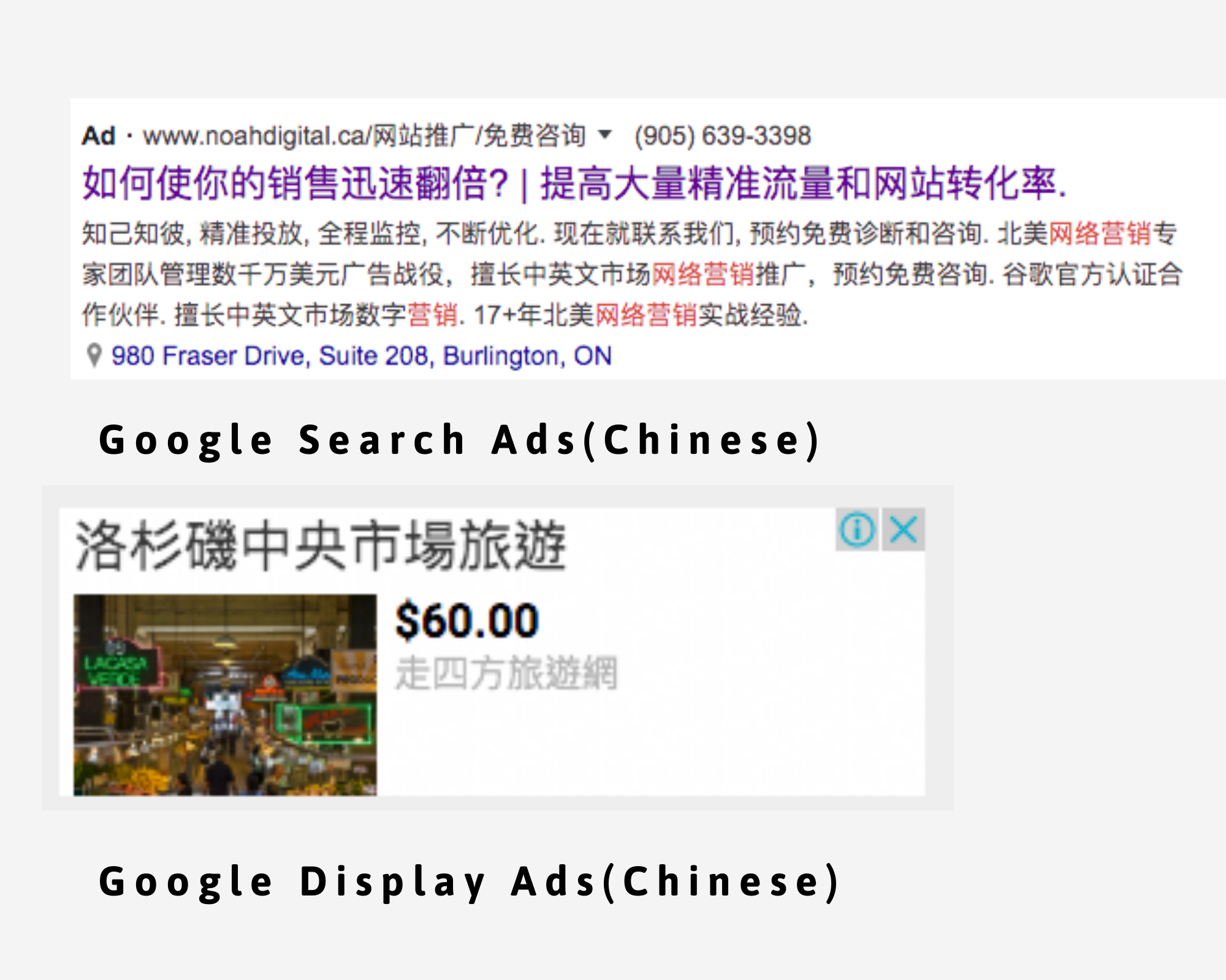Google Ads Category for chinese advertising